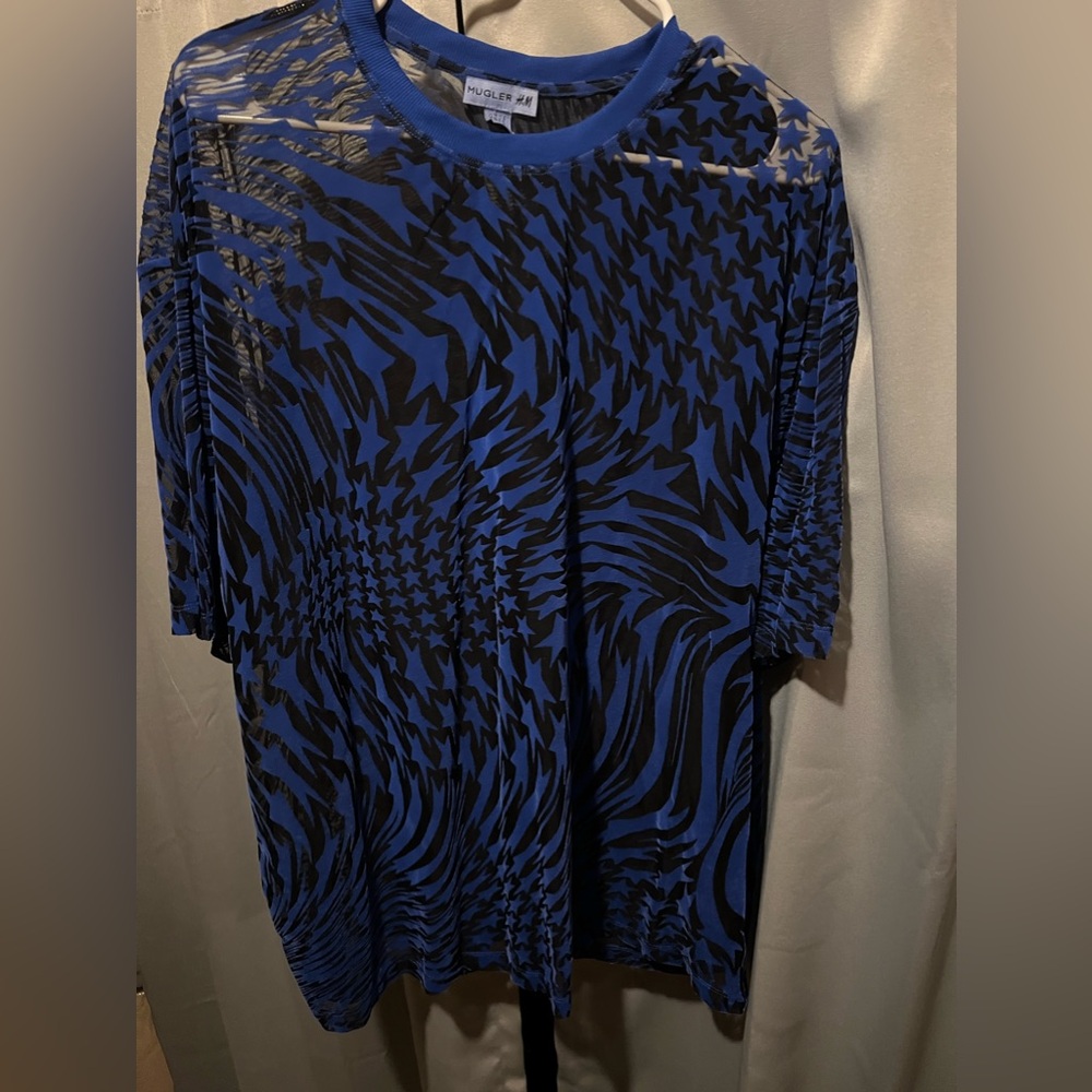 Mugler & h&m collab shirt